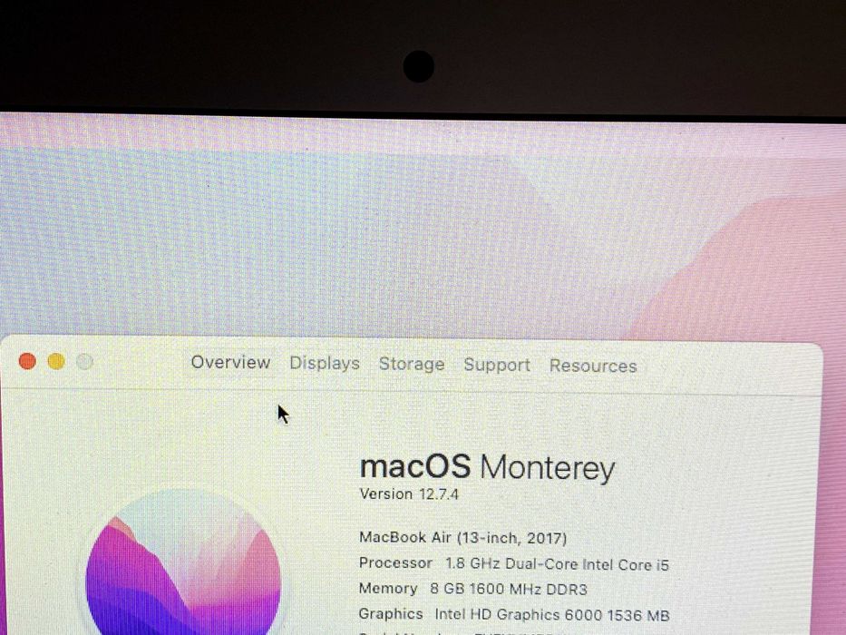 MacBook Air 13-inch, 2017, i5, 128 GB
