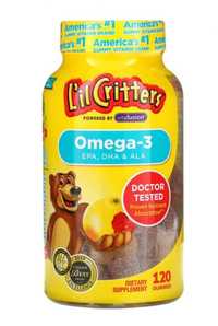 Omega-3 L'il Critters Gummy Омега-3 детский мармеладка Лил Криттерс
