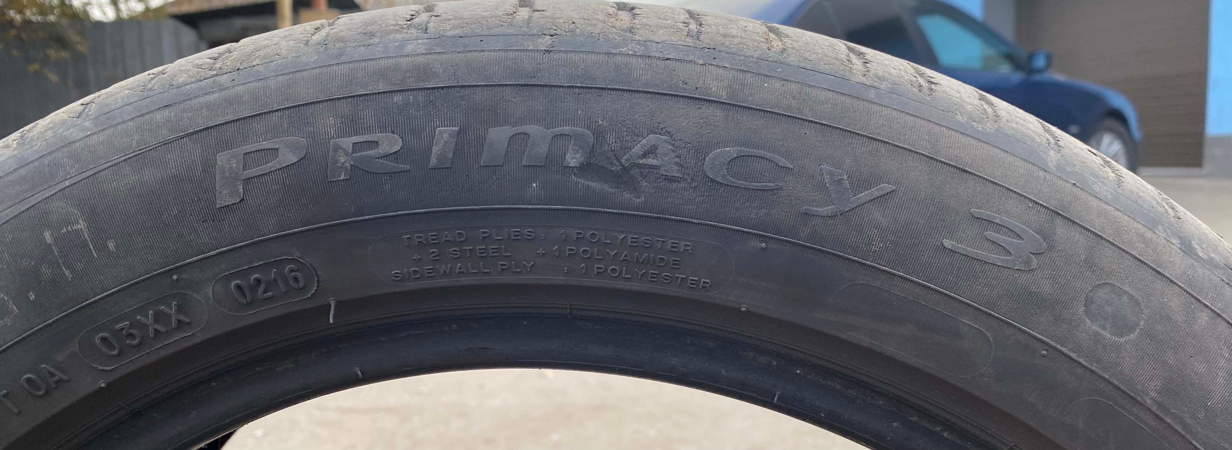 Комплект летних Б/У шин Michelin Primacy 3 размер 225/50R17