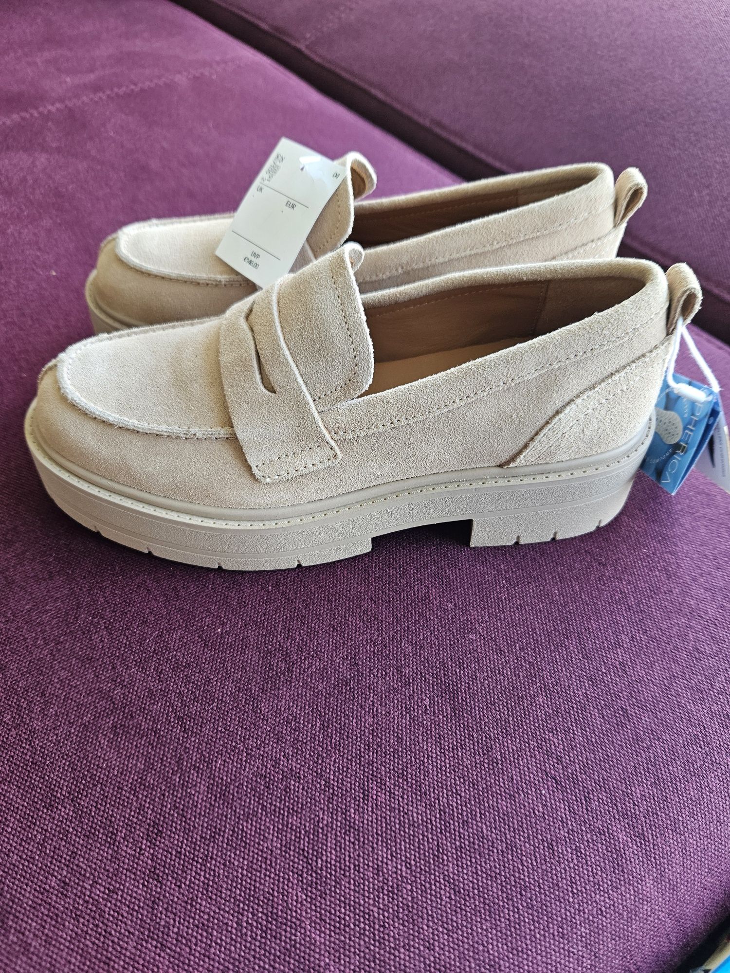 Mocasini cu platforma Geox