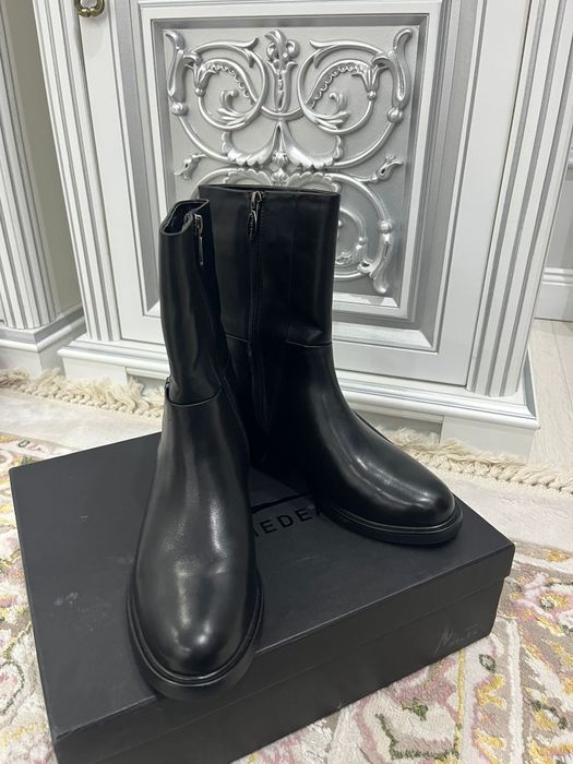 Сапоги зимние, чистая кожа