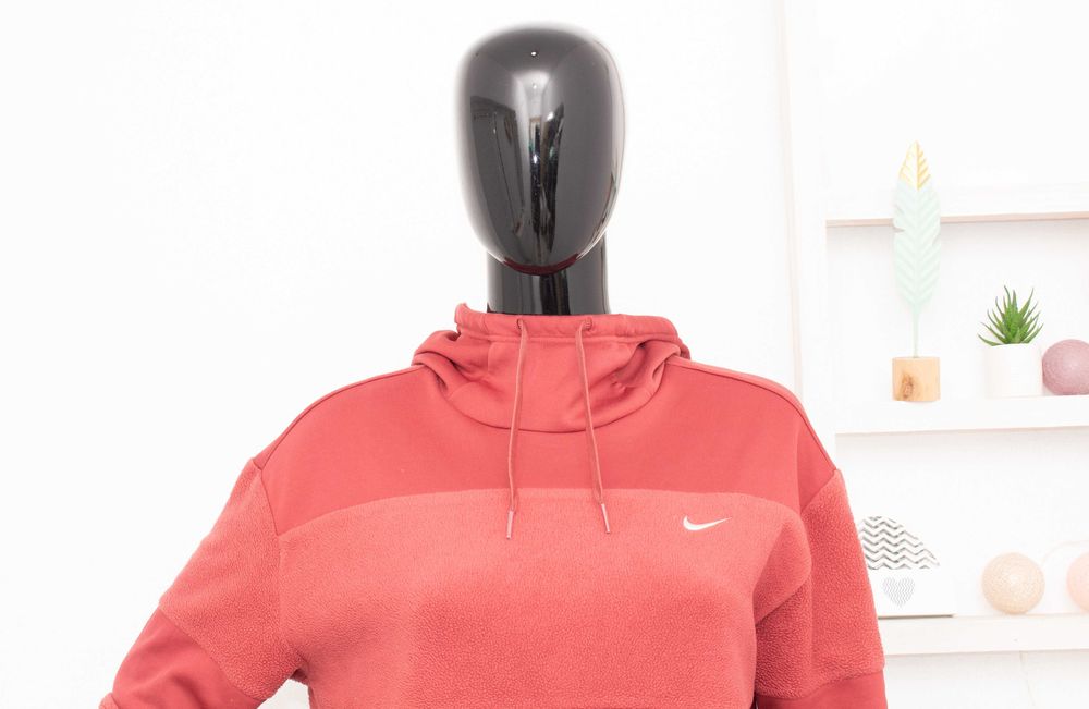 Nike Оригинален дамски суичър Icon Clash худи поларено розово XS