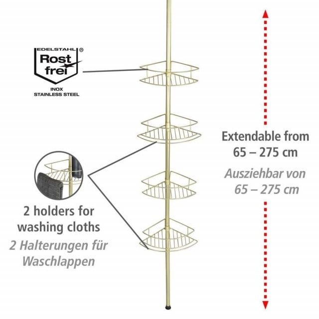 REDUCERE WENKO Raft baie auriu "Dolcedo"