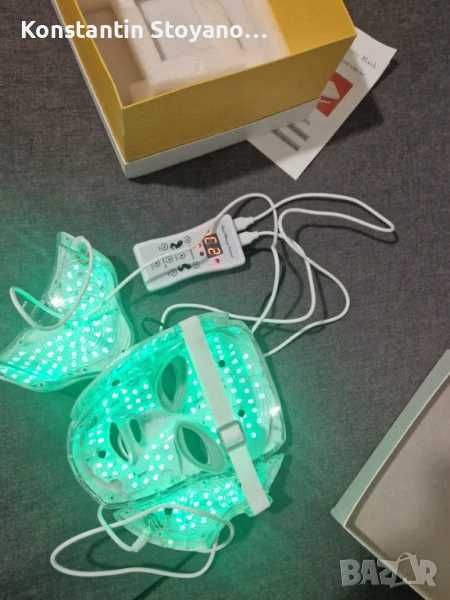 LED маска за лице и шия терапия за кожни заболявания акне петна бръчки