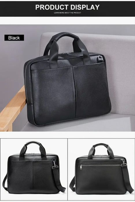 -7%Промоция•Стилна и Изискана мъжка бизнес чанта за лаптоп/Естест кожа
