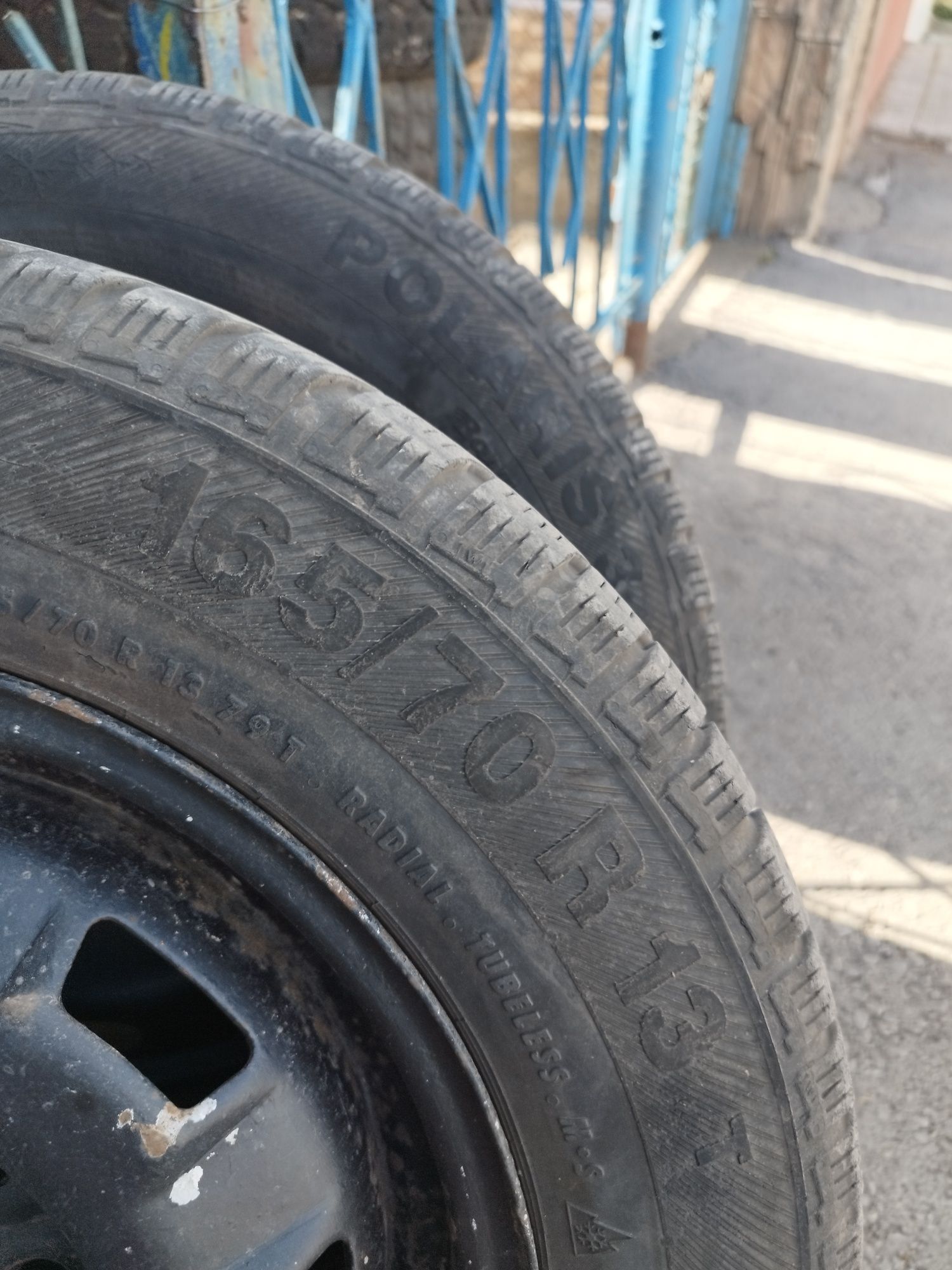 2 броя железни джанти 13 цола за VW Голф/Поло с гуми