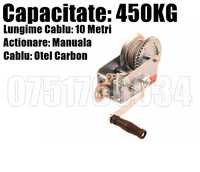 Troliu Scripete Macara Manual 450KG Cablu Otel Carbon LIVRARE GRATUITA
