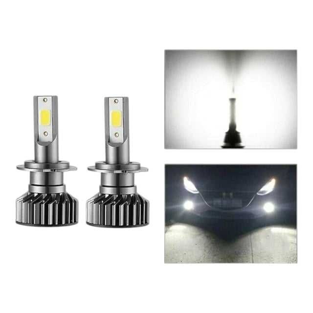Set 2 becuri auto LED H7 F2 COB 100W lumina alb-rece 12.000 lumeni 12V