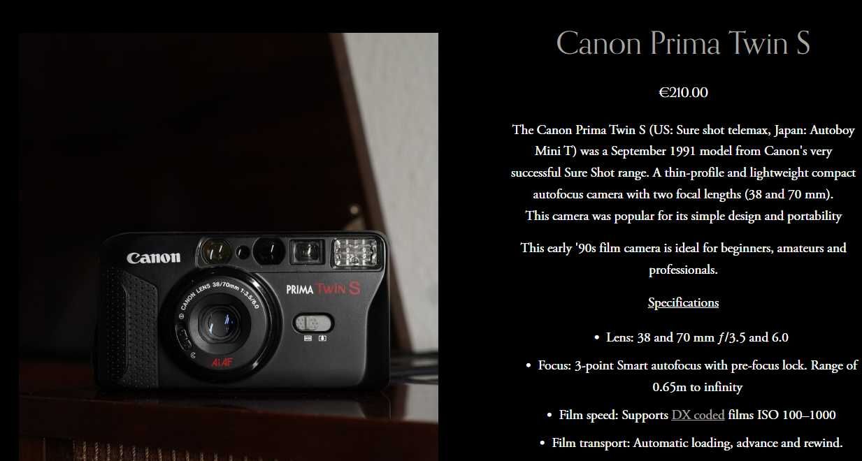 Canon / Olympus - Rare Vintage Film Cameras