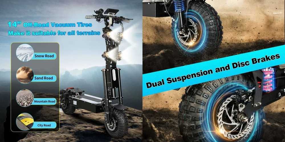 Офроуд електрическа тротинетка Quickwheel Viper 10000W,72V/40Аh
