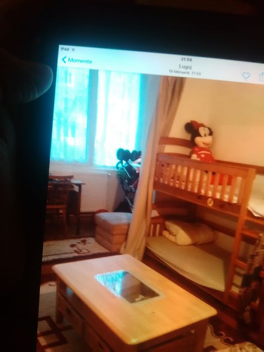 Vând pat supra etajat din lemn tare 80/190