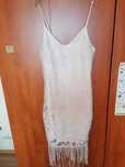 Rochie alba cu franjuri