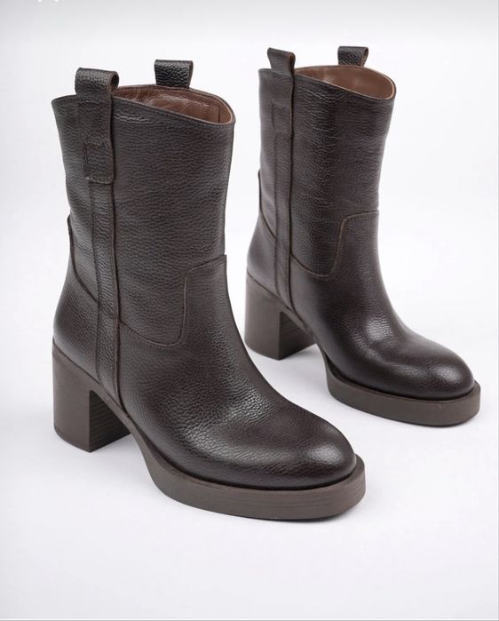 Дамски боти/ботуши от естествена кожа