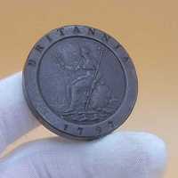 Moneda de cupru 1797 King George III Two Pence