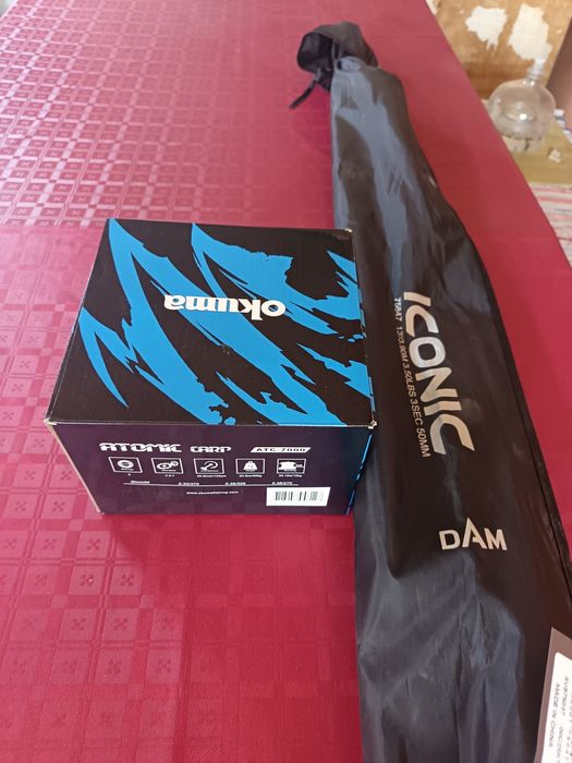 Lanseta dam iconic carp 3.90m, 3.5 lbs + mulineta okuma atomic carp