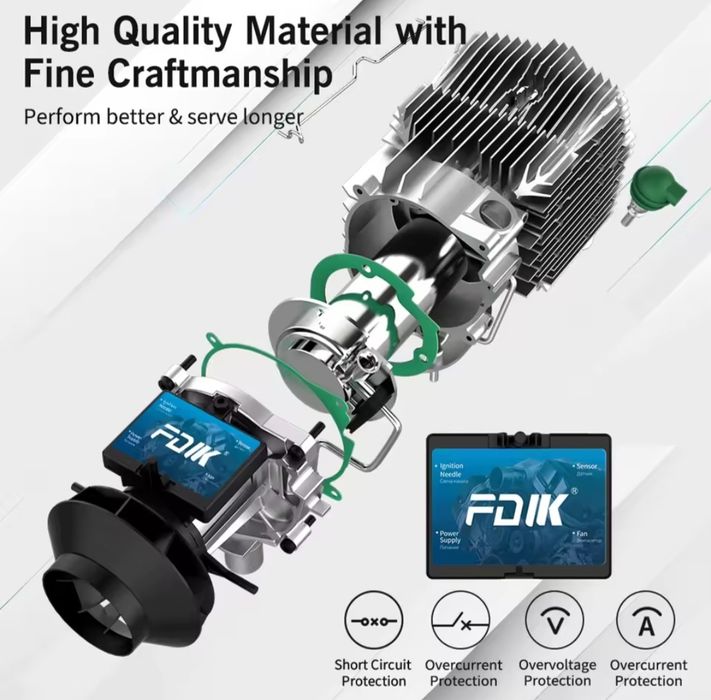 Incalzitor Aer Diesel FDYK 8KW : 12V&24Vcc/220Vca Silențios Bluetooth