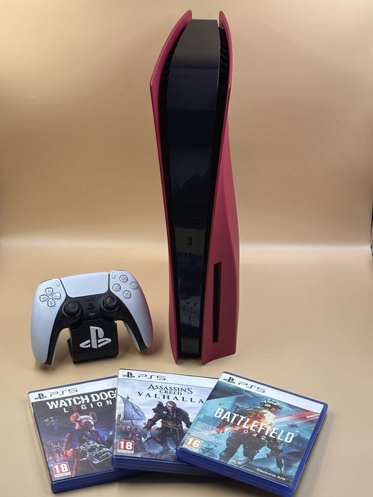 Playstation 5 + pachet 3 jocuri fizice (2 Interfate de schimb) etc