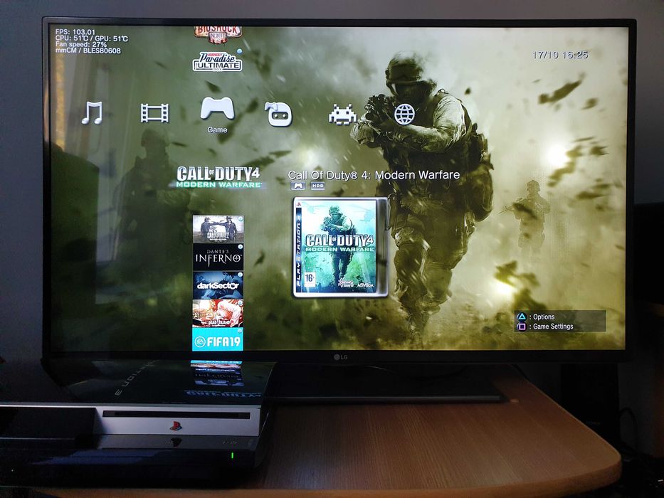 PS3 modat CFW 160 GB + 25 jocuri (GTA V, Red Dead, NFS, Spider-Man)
