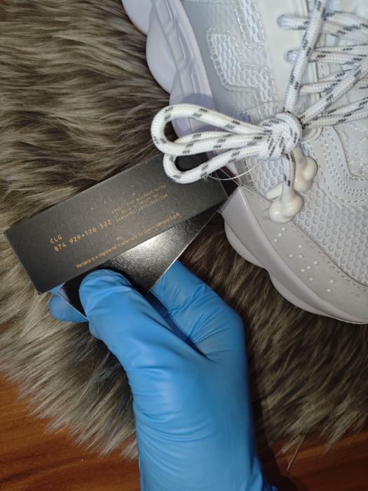 Versace chain Reaction white