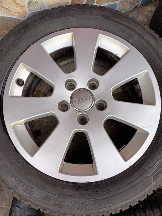 Jante audi 5x112, anvelope 205/55/r16 m+s