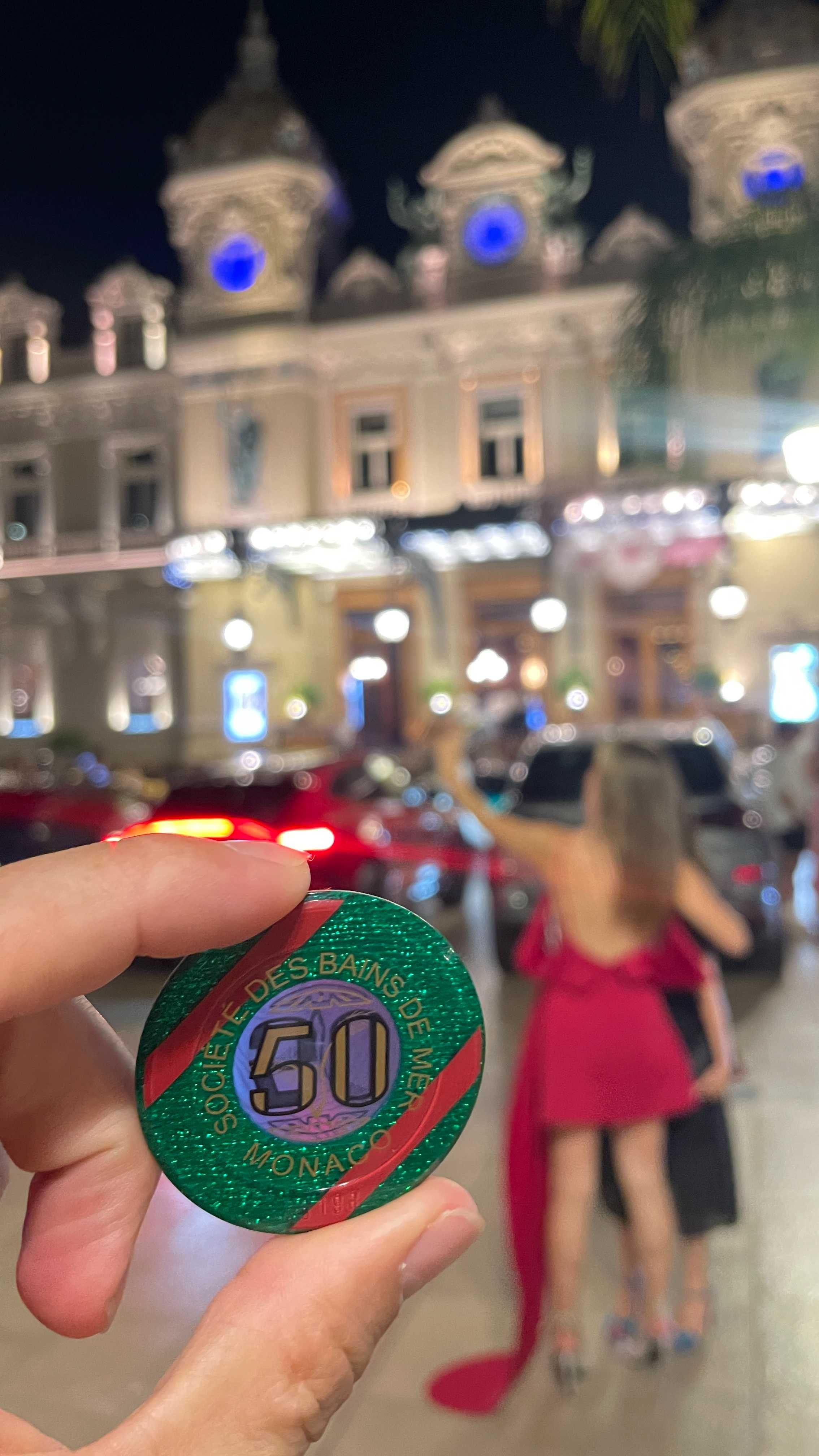 Оригинален казино чип от Monte Carlo – 50 евро казиното в Монако