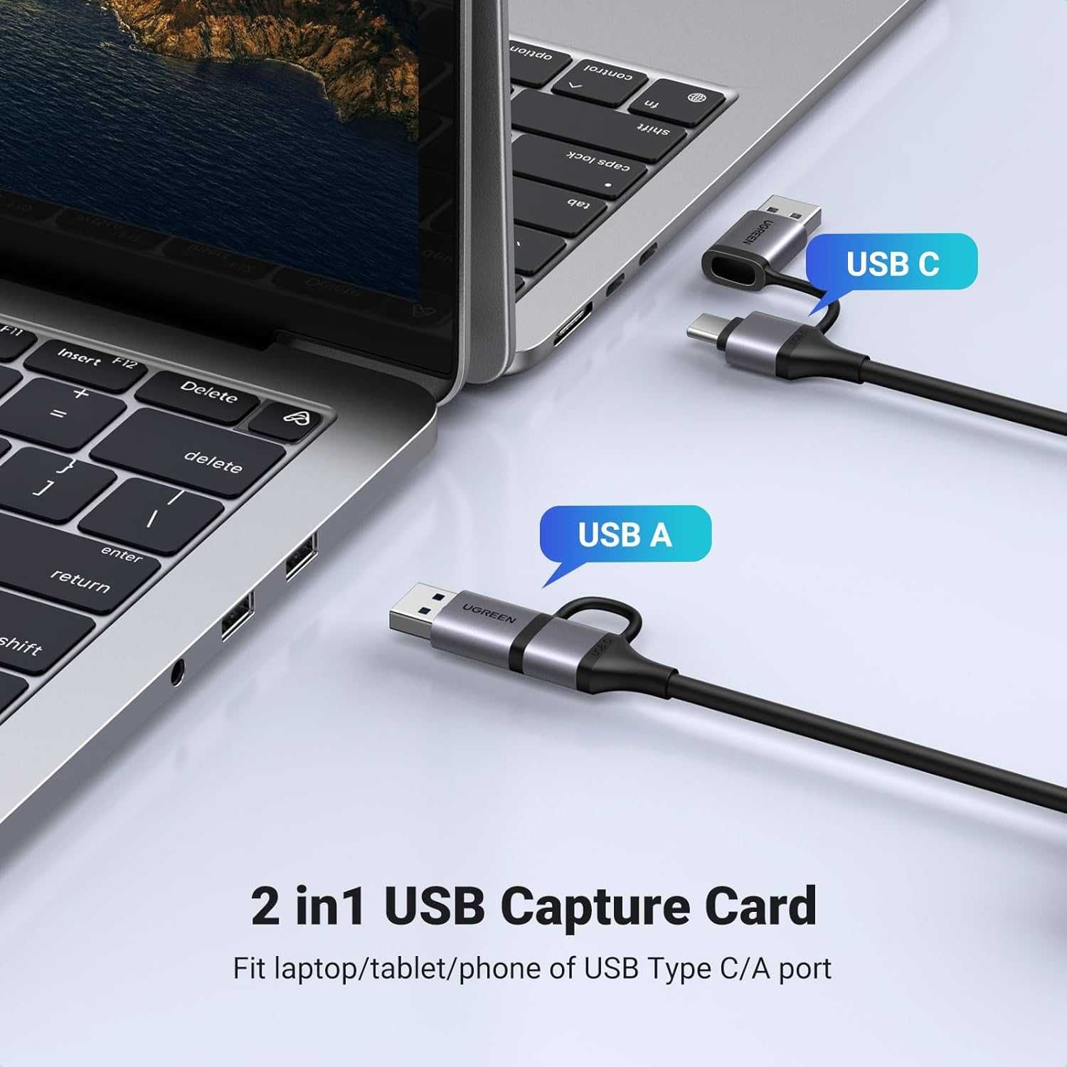 UGREEN Video Capture Card, HDMI към USB C/A Capture Card
