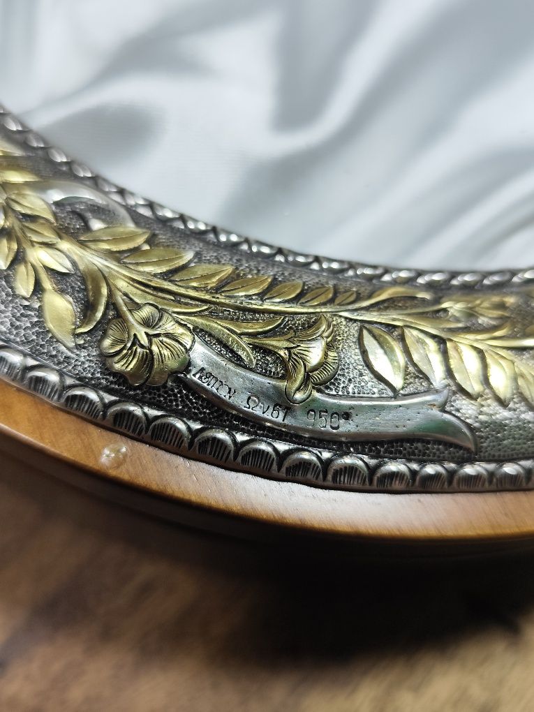 Сватбена кутия за пръстени 950 silver