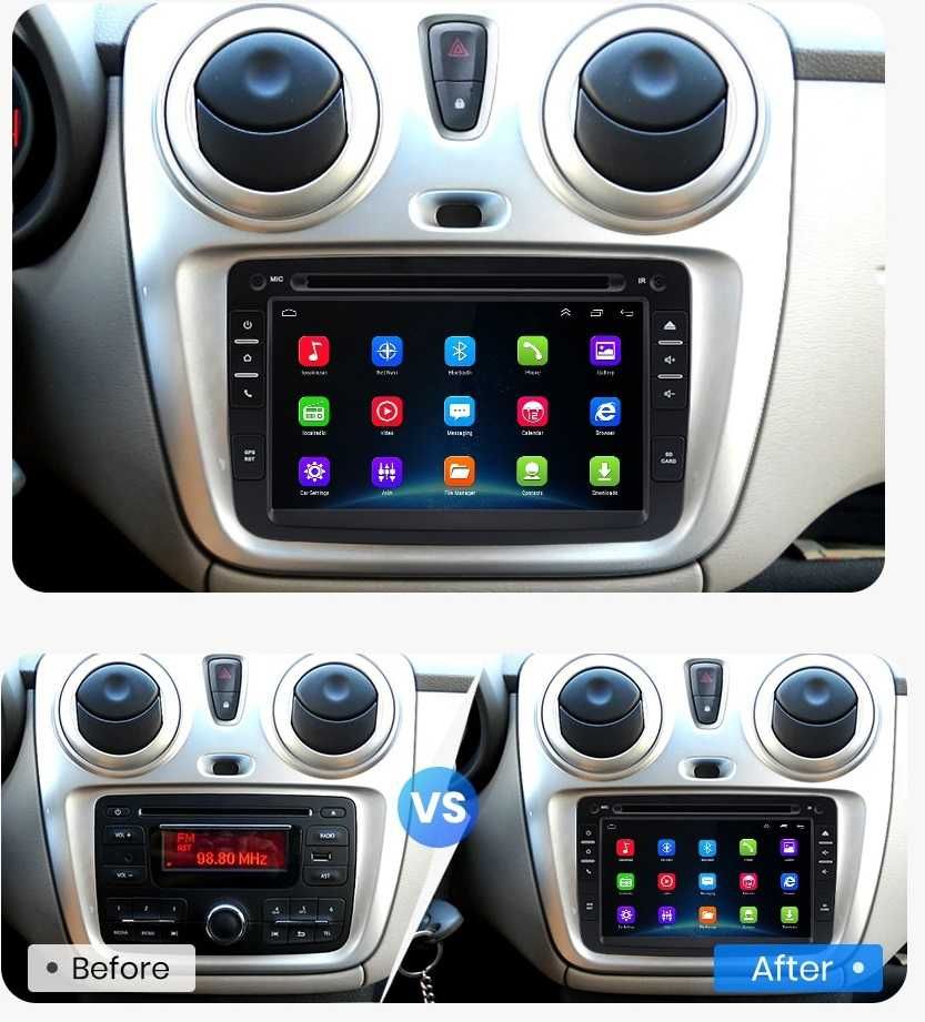 Мултимедия 7" Android 2GB RAM за Dacia Logan Dokker Duster Sandero GPS