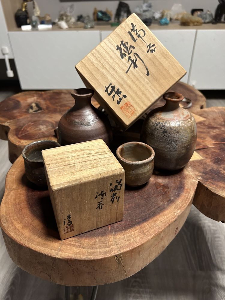 Sangiri si korogasi sake Set din lut japonez