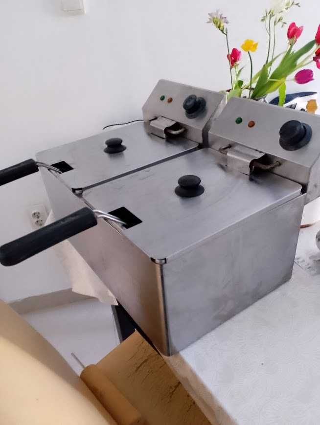 friteuza de cartofi fripteuza fripteusa fripteosa electrica 2x10 litri
