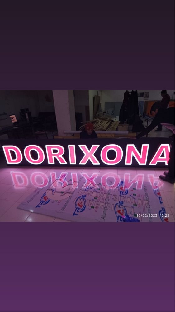 Tashqi Reklama Bor’tma Xarflar Banner Наружная Реклама