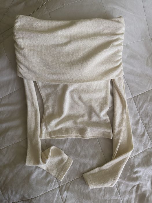 Блуза с паднали рамена