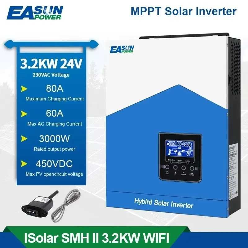 Invertor Solar Hibrid EASUN POWER 3.2KW - Sinus Pur, MPPT 80A si WiFi