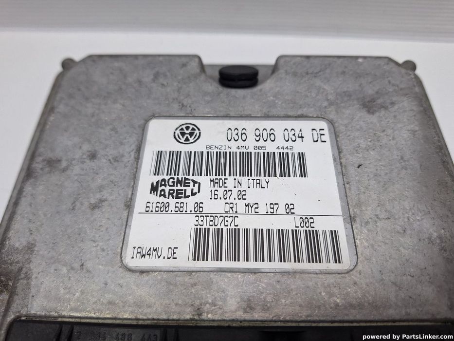 Calculator ECU motor VOLKSWAGEN POLO (9N_) [ 2001 - 2012 ] 16V (AUA, BBY, BKY) 55KW|75HP Magneti Marelli 61600.681.06 OEM 036906034DE