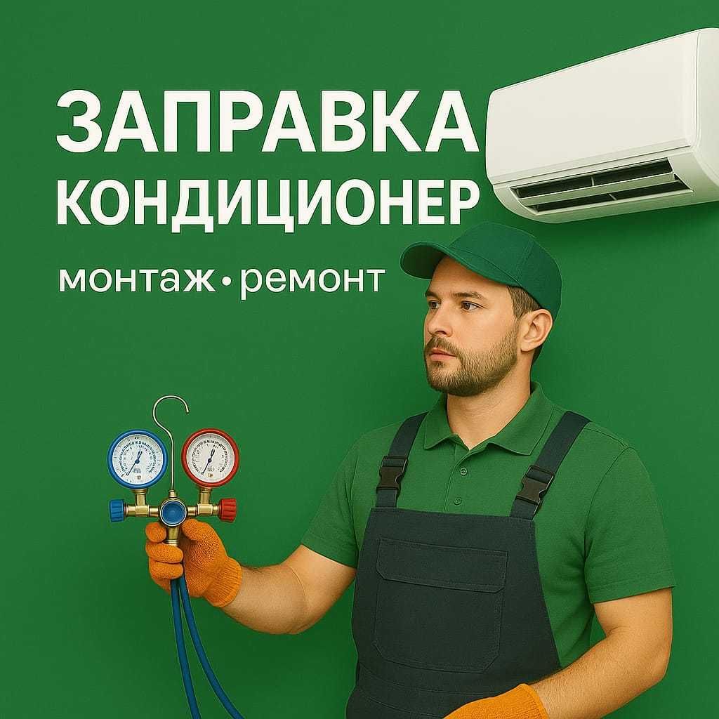 Не холодит кондиционер? Заправка и чистка на месте.Ремонт Обслуживание