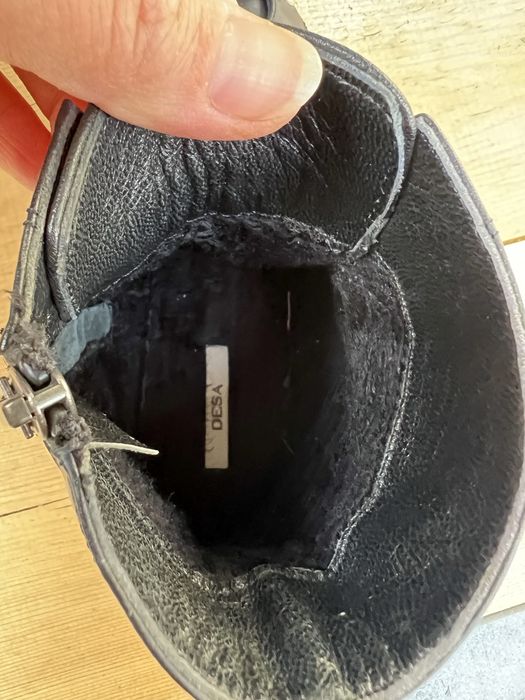 Пол сапок женский хакикий кожа Desa brend