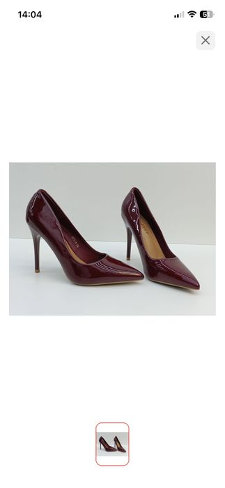 Бордовый вечерный туфли