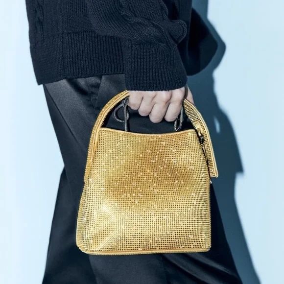 Чанта с камъни Zara чисто нова