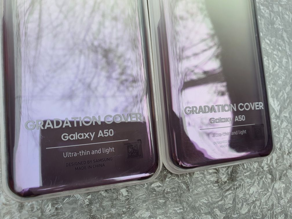 Huse Originale Samsung Gradation Galaxy A50,Transparent, SIGILATA.NOUA