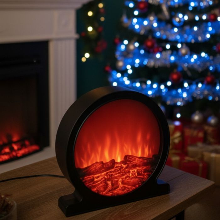 Кръгла декоративна камина, електрическа камина