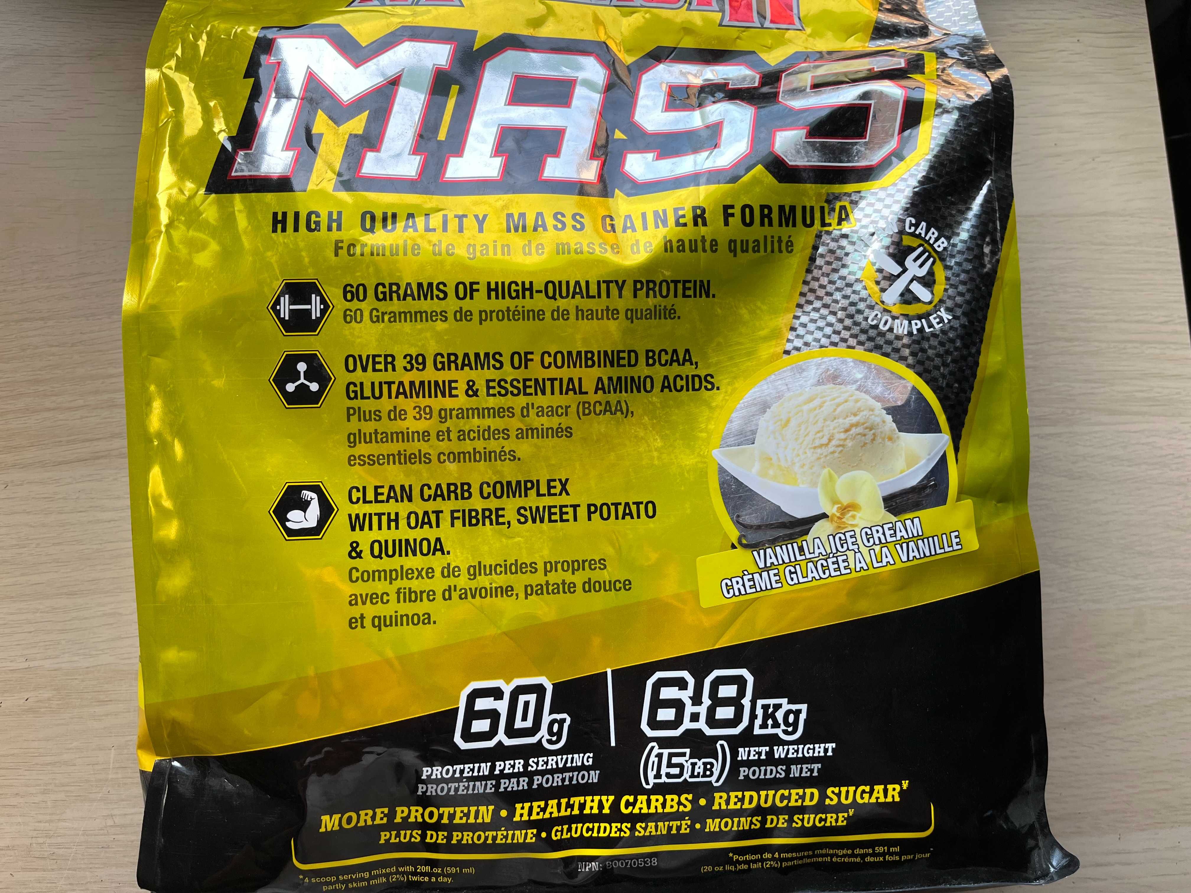 Proteine Mammoth Mass, aroma vanilie, 6.8 kg