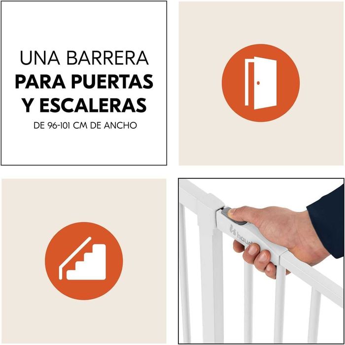 Hauck Open N Stop 2 Poarta de siguranță pentru copii 96-101 cm , alb