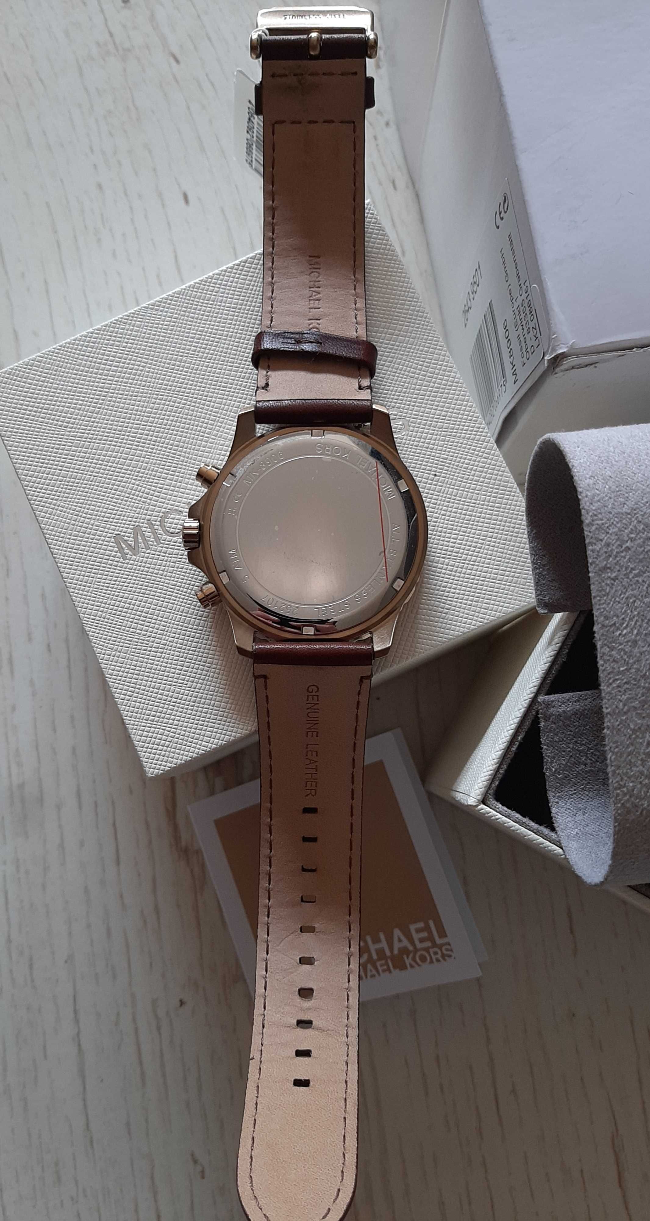 Мъжки часовник Michael Kors Cortlandt Chronograph Brown Leather Watch