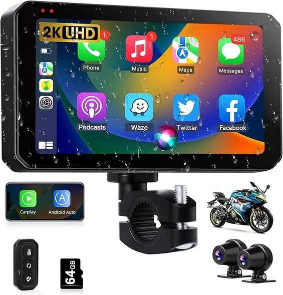 Vtopek Carplay Motocicletă  Android Auto cu Cameră