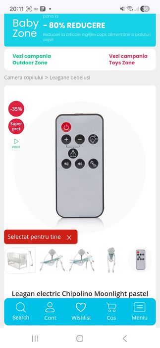 Vand 2 leagane unul roz si unul alastru pentru bebe de la 0 luni