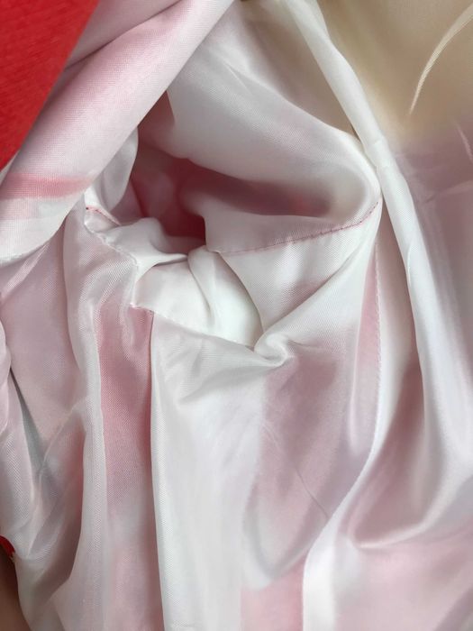 Haină Sacou De Damă Roșu cu Buline Albe