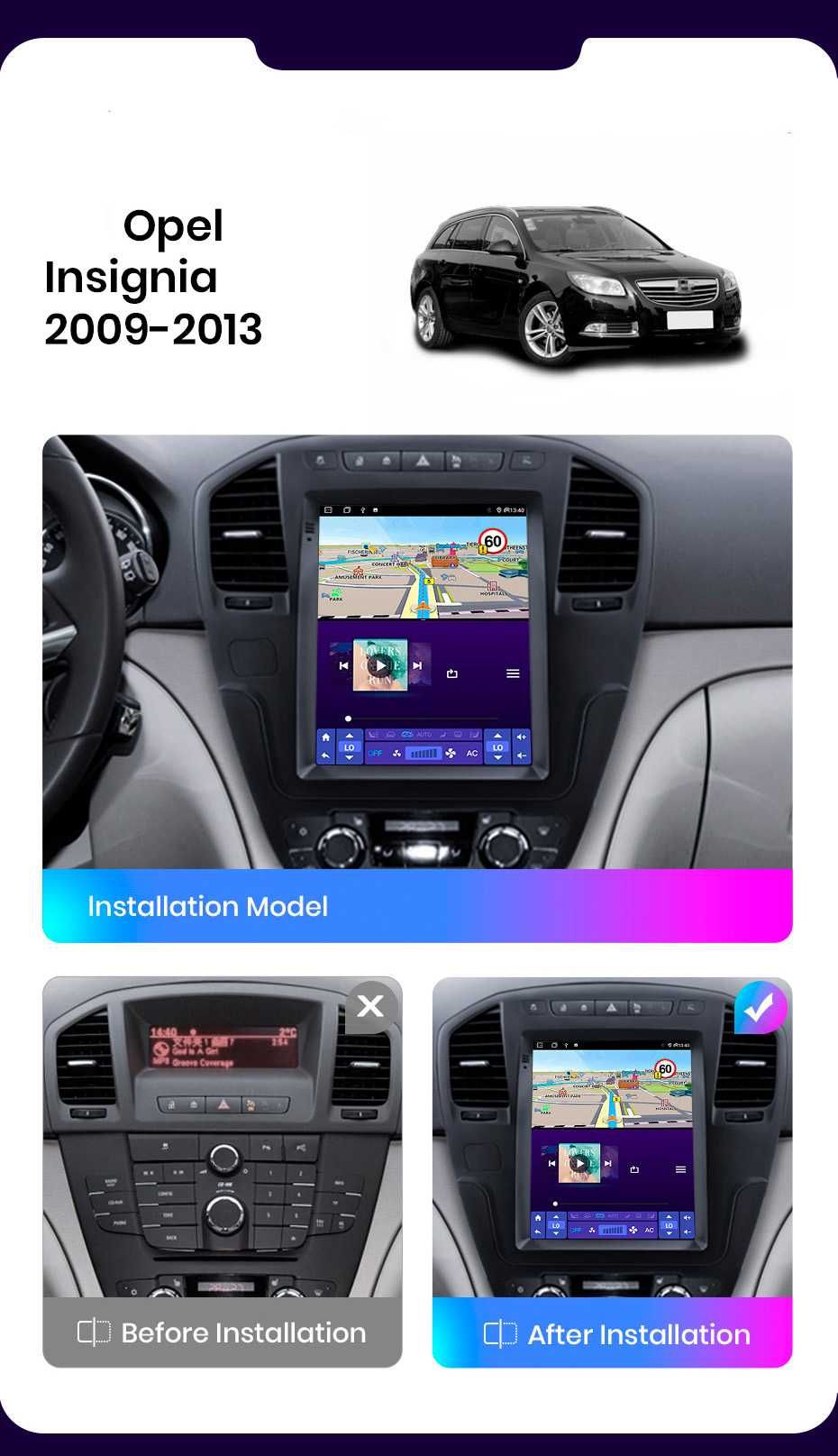 Navigatie Opel Insignia 2009+ Tesla, Android 11 - 1/2/4/6 GB RAM