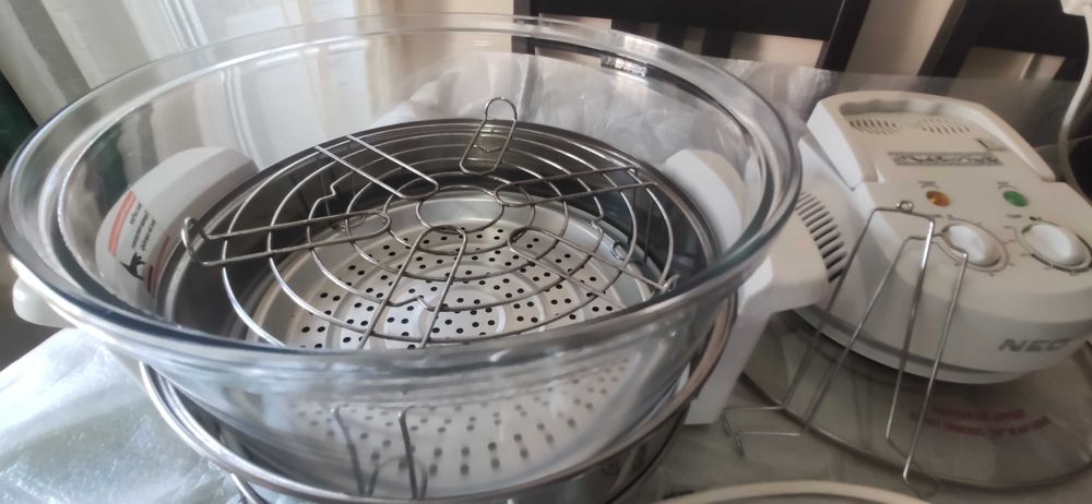 Халогенна фурна-скара NEO 1200-1400W, обем 12л, таймер, 250C, Бял