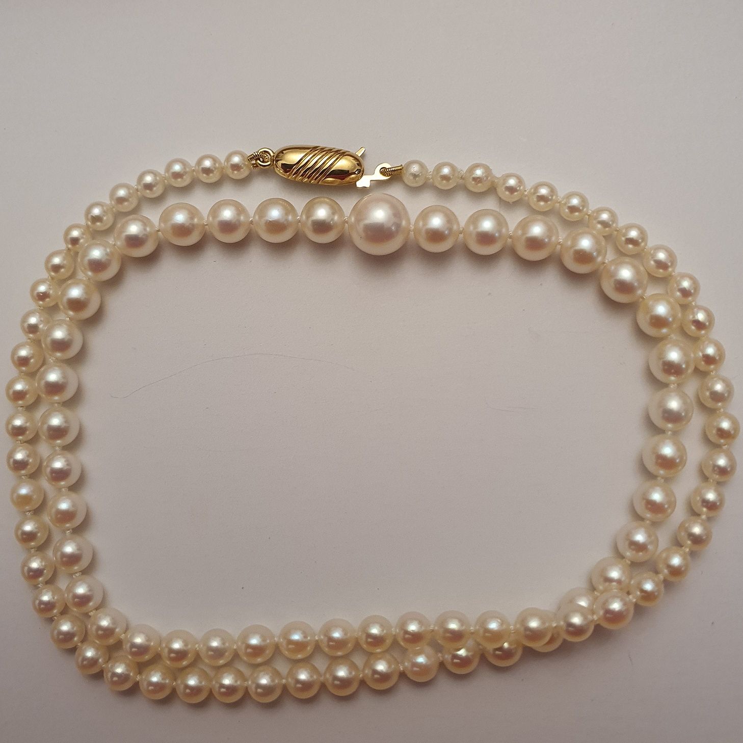 colier perle naturale akoya 3-8 mm cu inchizat. aur 18k