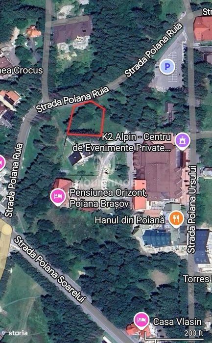 Teren intravilan în Poiana Brașov, strada Poiana Ruia